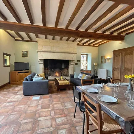 Manoir Du Xveme Siecle : Charme, Piscine, Cheminee, Jeux, Proche Foret, Ideal Famille. - Fr-1-497-204 Colombiers (Orne)